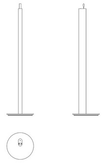 Dimensions of the Metrica Martinelli Luce Floor Lamp